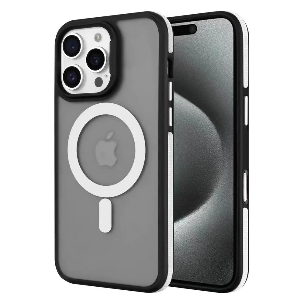 Entronix Heavy Duty Slim Phone Case Compatible with Magsafe for Apple iPhone 16 Pro Max Magnetic Case,Translucent Matte Case - Entro Retail