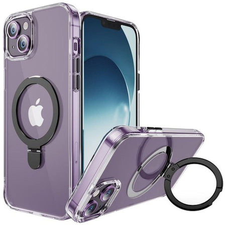 Entronix Apple iPhone 15 Plus/14 Plus [Magnetic-Compatible] Crystal Clear Case - Ring Holder, - Entronix