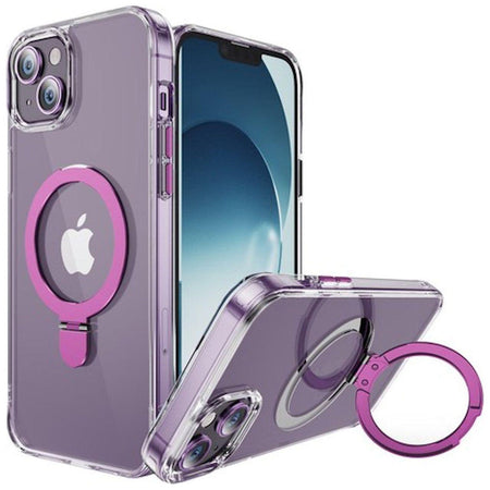 Entronix Apple iPhone 15 Plus/14 Plus [Magnetic-Compatible] Crystal Clear Case - Ring Holder, - Entronix