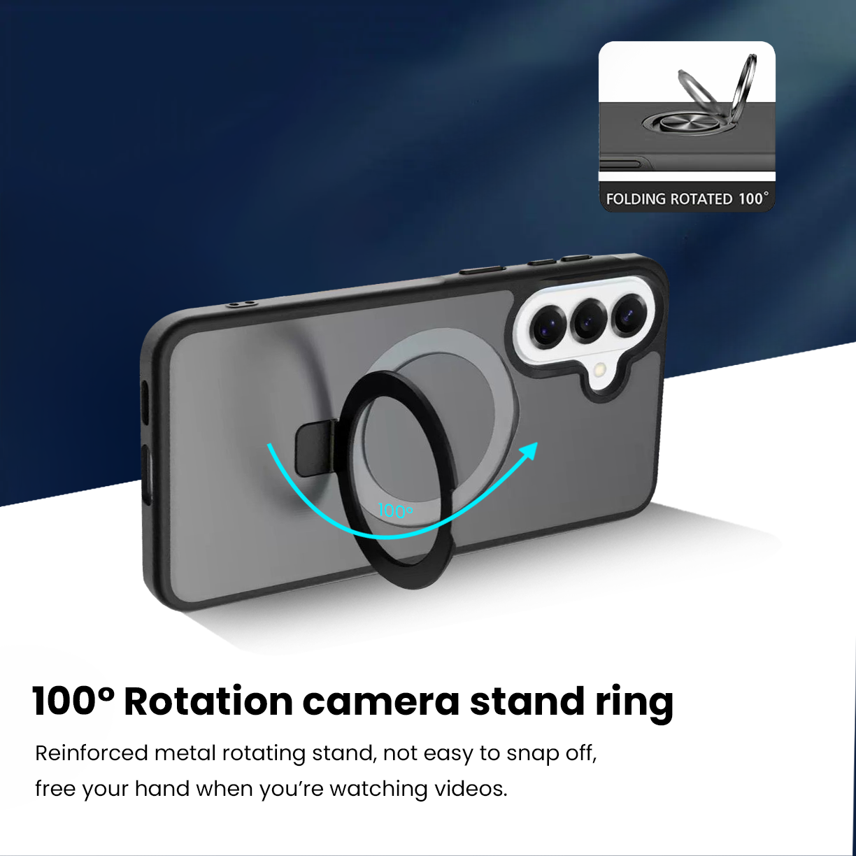 Entronix [Magnetic] Case Compatible with Galaxy A26 - Translucent Frosted Matte Gripstand - Entronix