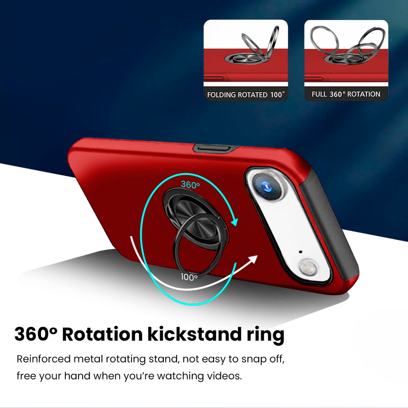 Entronix Case Compatible with iPhone 17 Air - 360º Circular Ring Gripstand