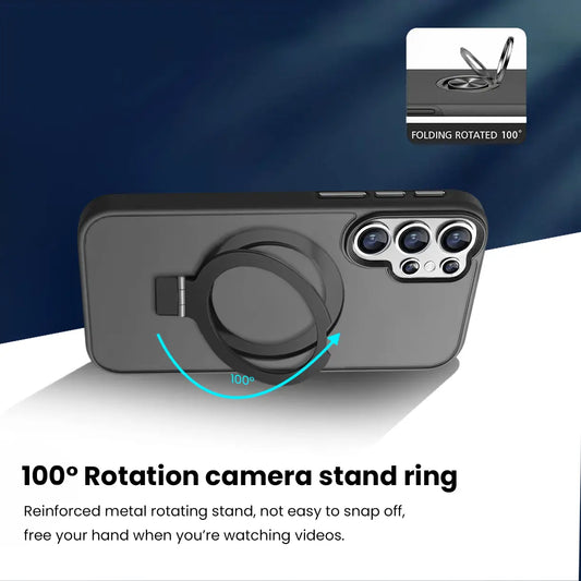 Entronix [Magnetic] Case Compatible with Galaxy S26 Ultra - Translucent Frosted Matte Gripstand - Entronix