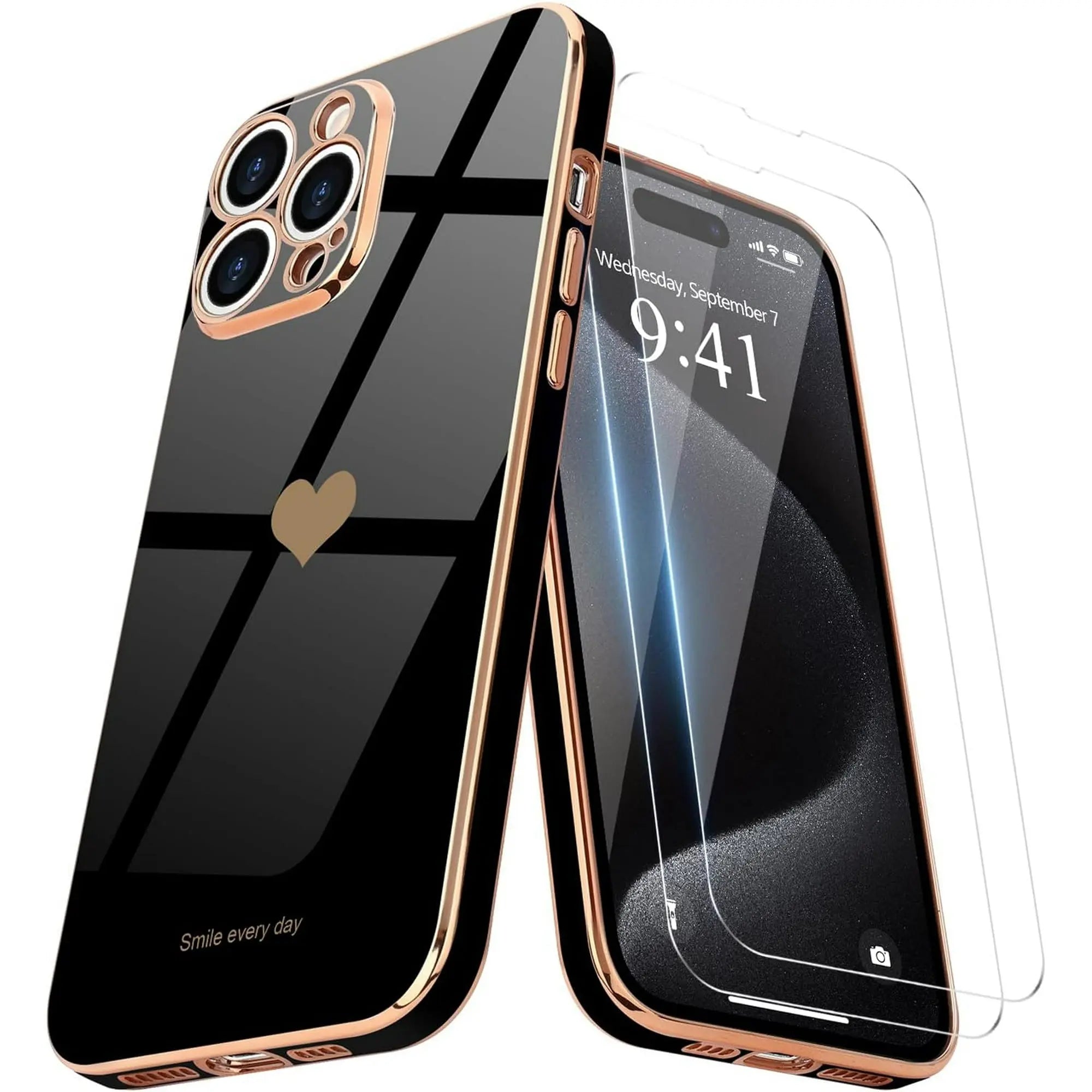 BU i14 Pro Max Heart - Black 2TGClear