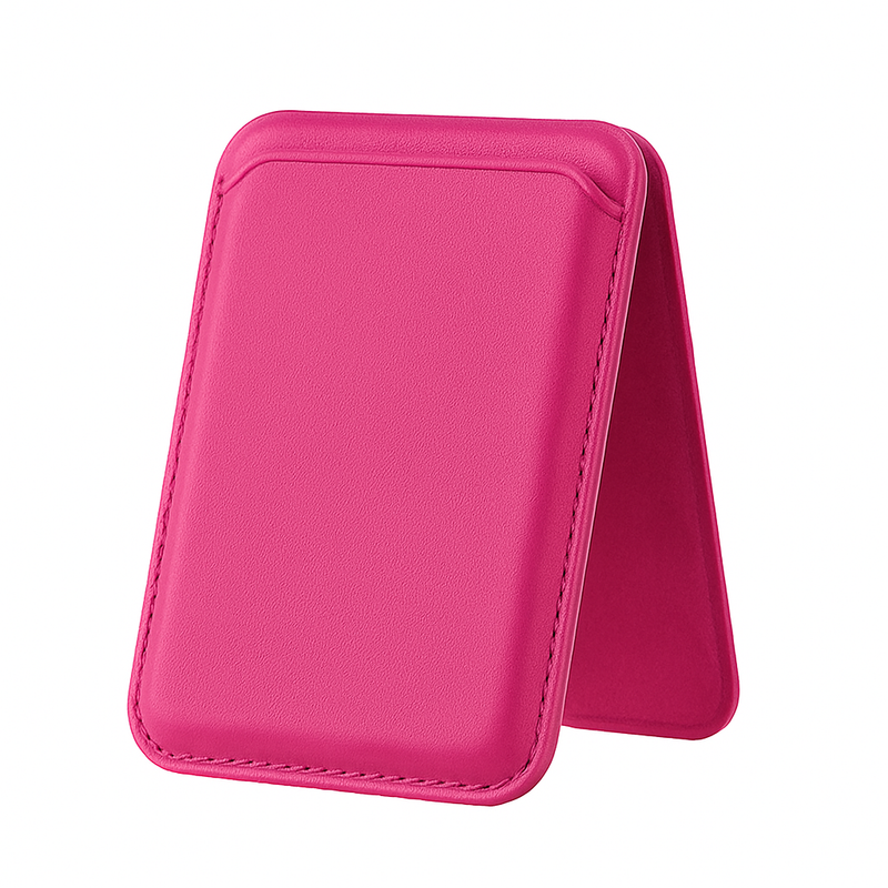 MS Leather Wallet - Hot Pink