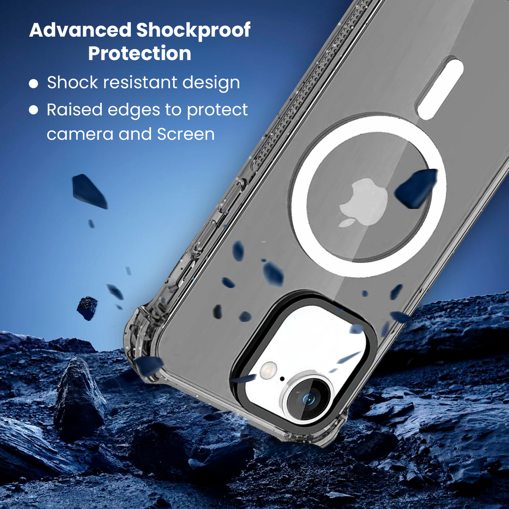 Entronix [Magnetic] Case Compatible with iPhone 16E - Clear Bounce Frame