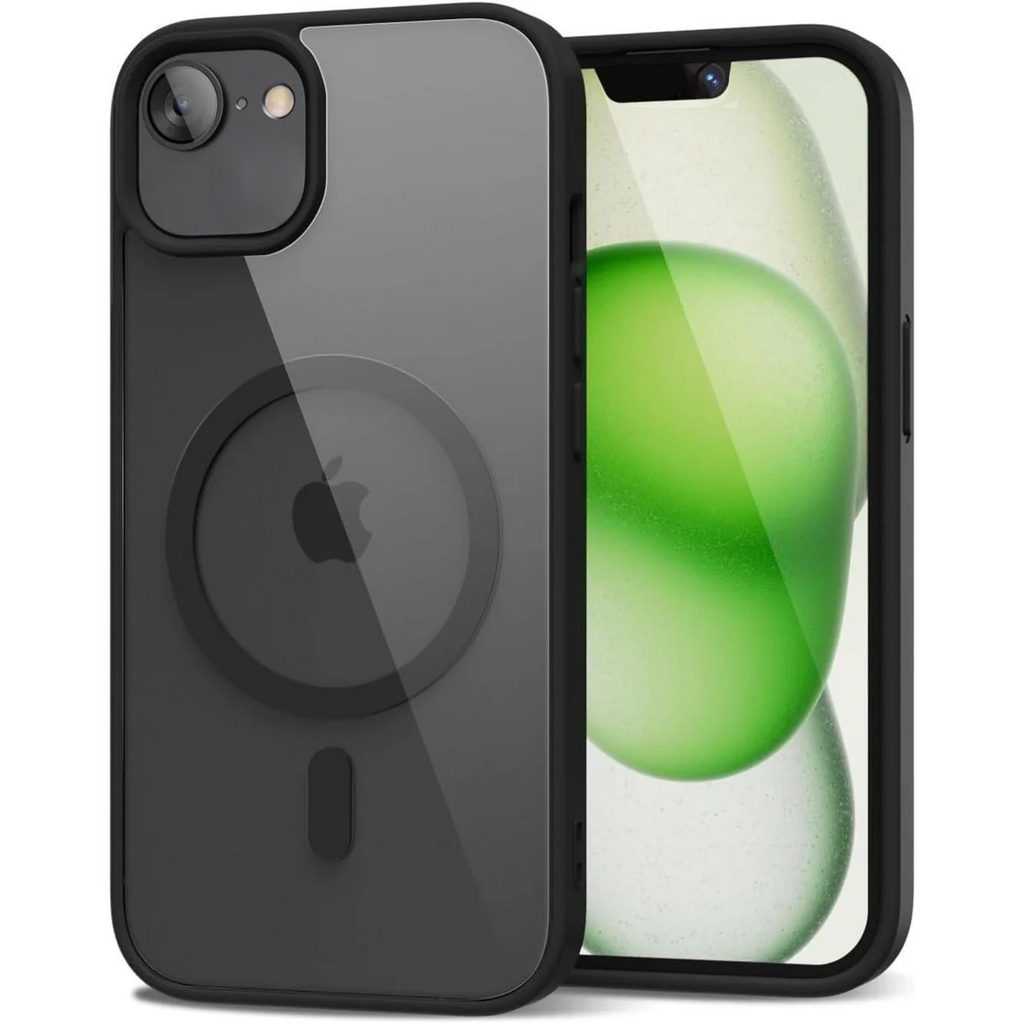 Entronix [Magnetic] Case Compatible with iPhone 16E - [Clear Back] Soft Matte Frame