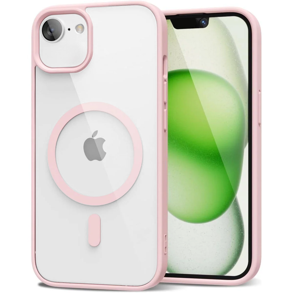 Entronix [Magnetic] Case Compatible with iPhone 16E - [Clear Back] Soft Matte Frame