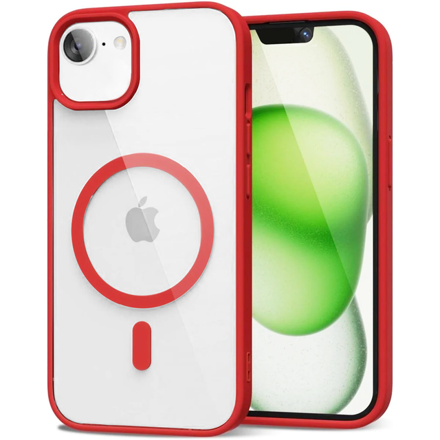 Entronix [Magnetic] Case Compatible with iPhone 16E - [Clear Back] Soft Matte Frame