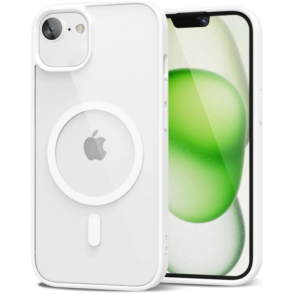 Entronix [Magnetic] Case Compatible with iPhone 16E - [Clear Back] Soft Matte Frame