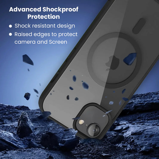 Entronix [Magnetic] Case Compatible with iPhone 17e - [Clear Back] Soft Matte Frame ENTRONIX