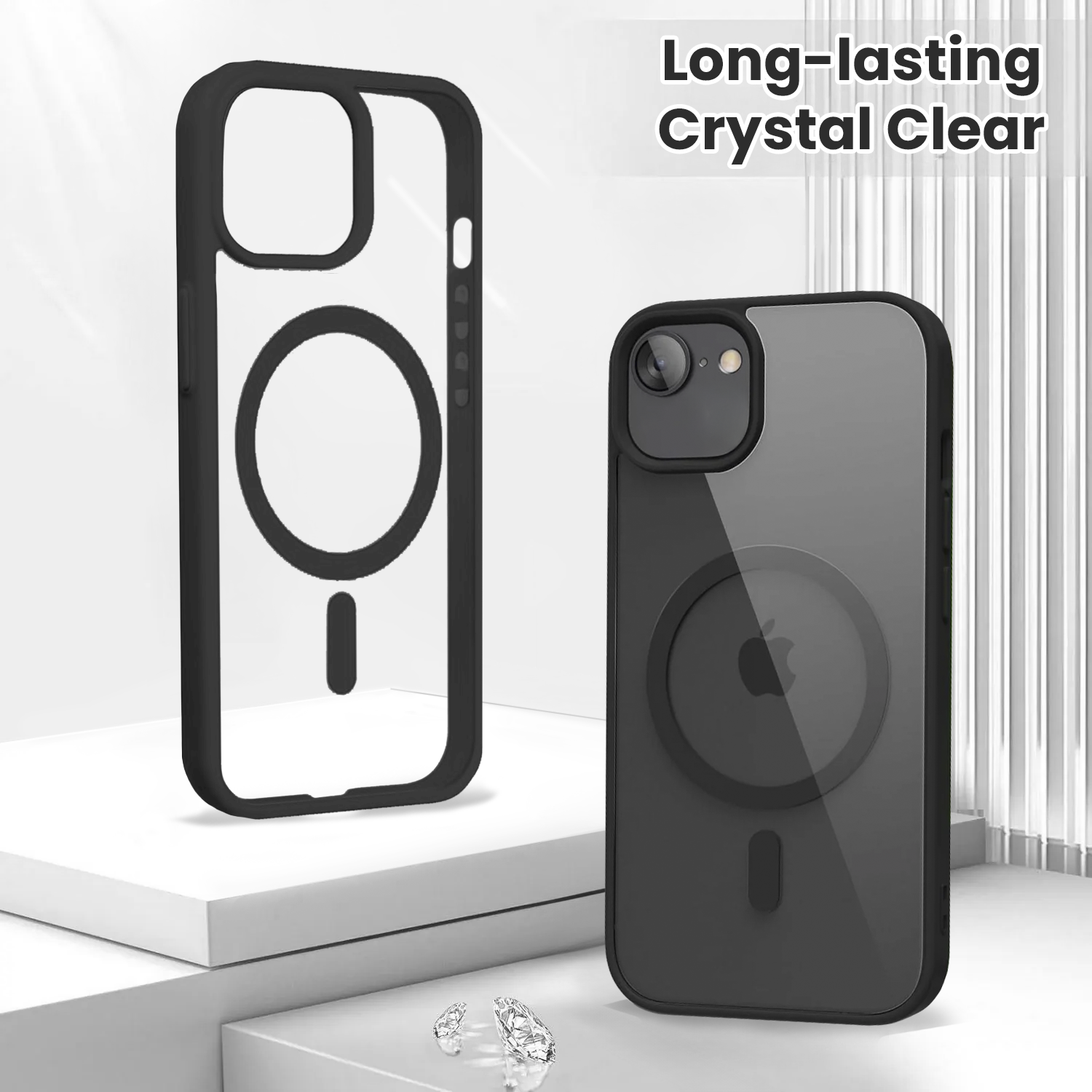 Entronix [Magnetic] Case Compatible with iPhone 17e - [Clear Back] Soft Matte Frame ENTRONIX