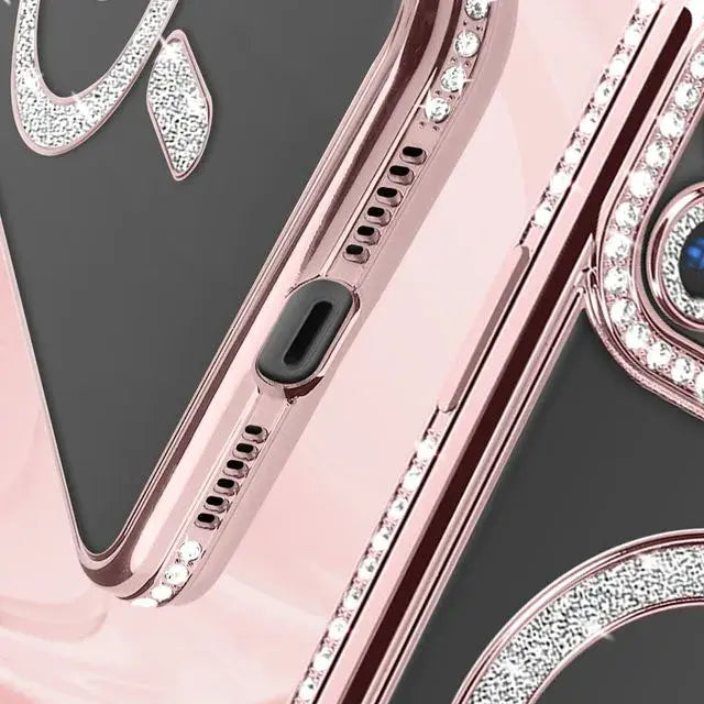 Entronix [Magnetic] Case Compatible with iPhone 11 - [Clear Back] Luxury Diamonds - Entronix