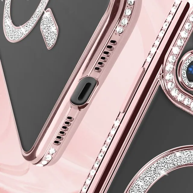 Entronix [Magnetic] Case Compatible with iPhone 11 - [Clear Back] Luxury Diamonds