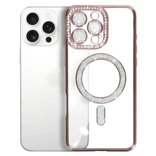 Entronix [Magnetic] Case Compatible with iPhone 14 Plus - [Clear Back] Luxury Diamonds - Entronix