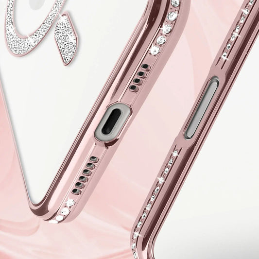 Entronix [Magnetic] Case Compatible with iPhone 16 Pro Max - [Clear Back] Luxury Diamonds - Entronix