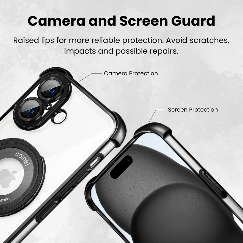 Entronix [Magnetic] Case Compatible with iPhone 17 - [Clear Back] Luxury Glossy Gripstand
