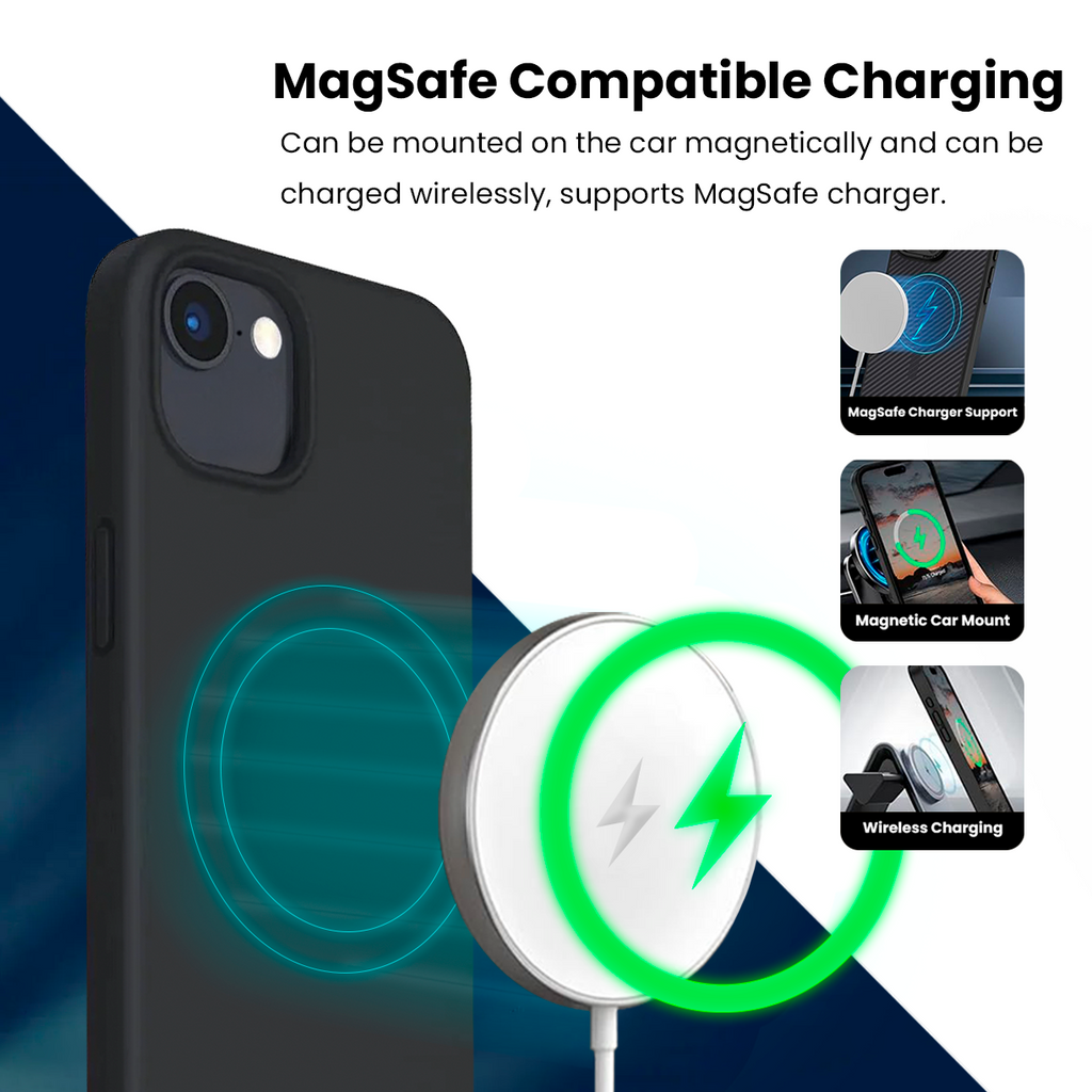 Entronix [Magnetic] Case Compatible with iPhone 16E - Soft-Touch Liquid Silicone