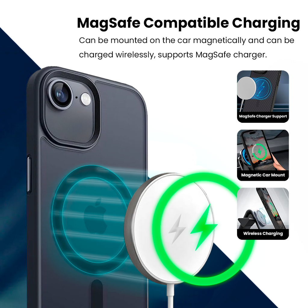 Entronix [Magnetic] Case Compatible with iPhone 16E - Translucent Frosted Matte