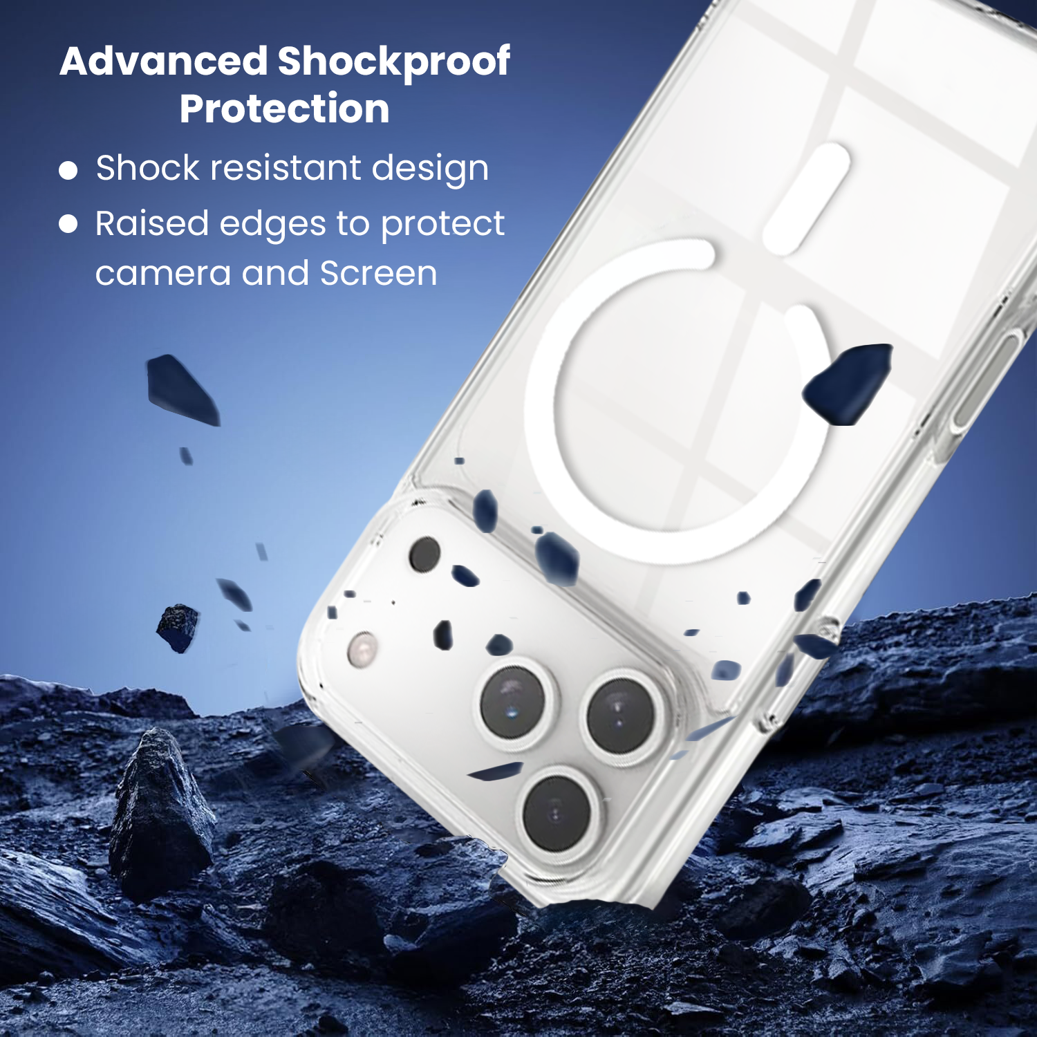 Entronix [Magnetic] Case Compatible with iPhone 17 Pro Max - [Hard Back] Slim Clear - Entronix