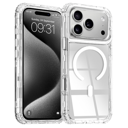 Entronix [Magnetic] Case Compatible with iPhone 17 Pro Max - [Clear] Triple-Layer Heavy Duty Protection - Entronix