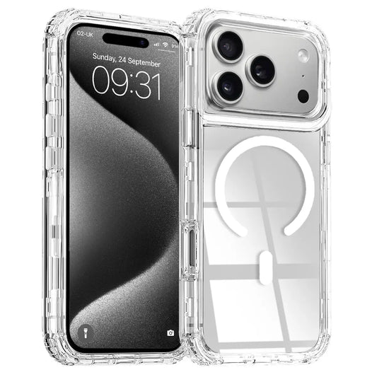 Entronix [Magnetic] Case Compatible with iPhone 17 Pro Max - [Clear] Triple-Layer Heavy Duty Protection - Entronix