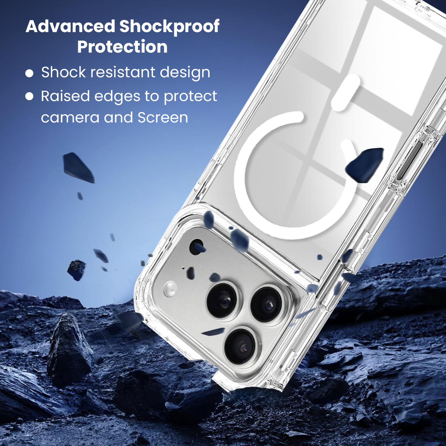 Entronix [Magnetic] Case Compatible with iPhone 17 Pro Max - [Clear] Triple-Layer Heavy Duty Protection - Entronix