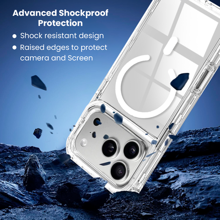 Entronix [Magnetic] Case Compatible with iPhone 17 Pro Max - [Clear] Triple-Layer Heavy Duty Protection - Entronix