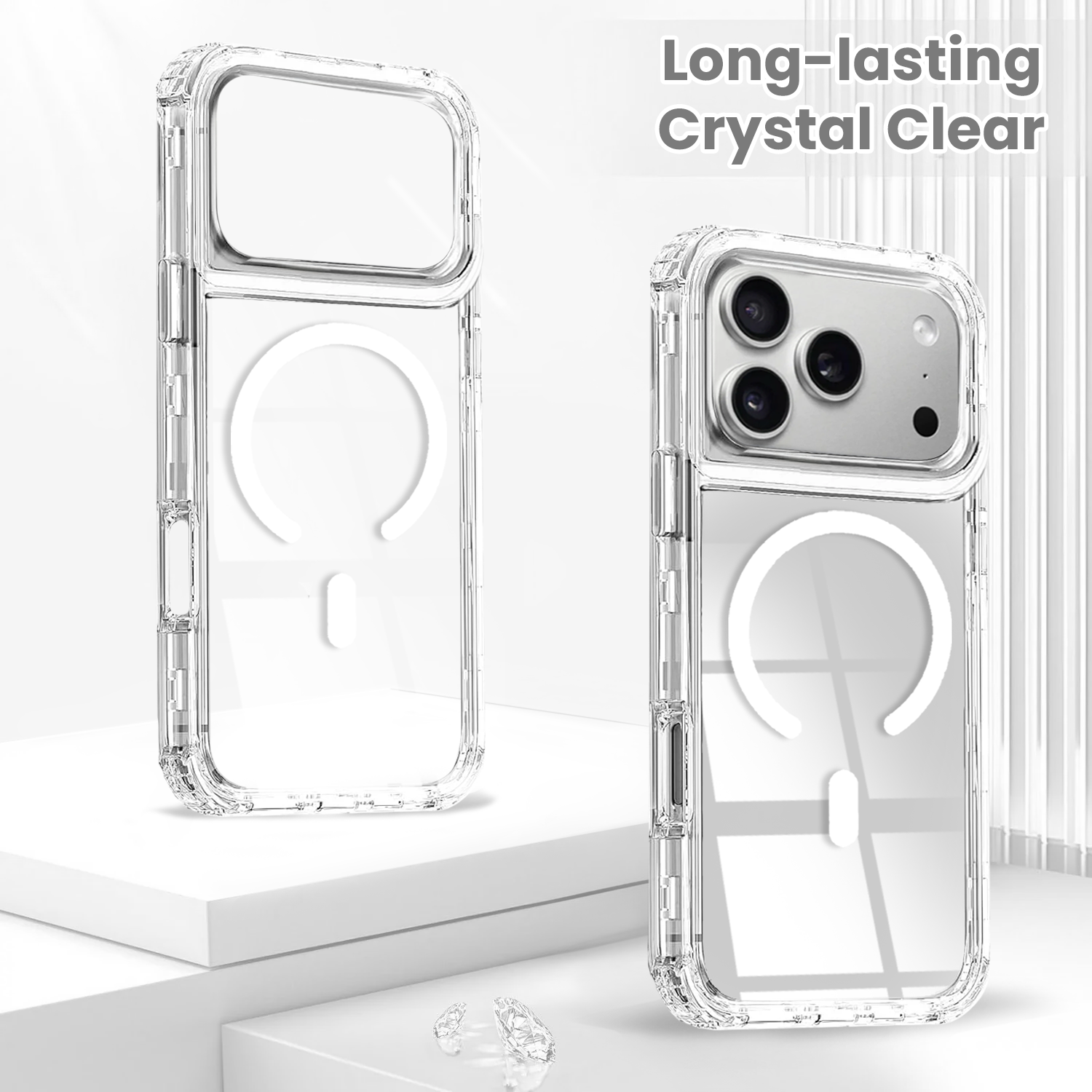 Entronix [Magnetic] Case Compatible with iPhone 17 Pro Max - [Clear] Triple-Layer Heavy Duty Protection - Entronix