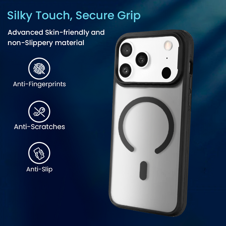 Entronix [Magnetic] Case Compatible with iPhone 17 Pro Max - Translucent Matte Back w/ Rugged Edges - Entronix