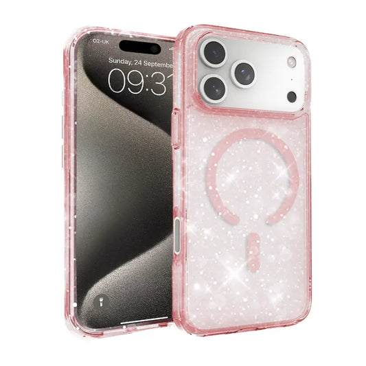 Entronix [Magnetic] Case Compatible with iPhone 17 Pro - [Hard Back] Glitter Color - Entronix