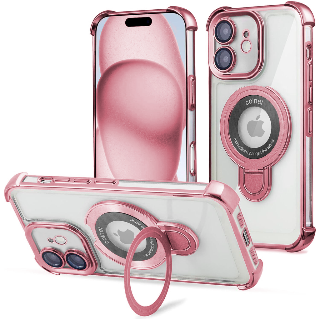 Entronix [Magnetic] Case Compatible with iPhone 11 - [Clear Back] Luxury Glossy Gripstand