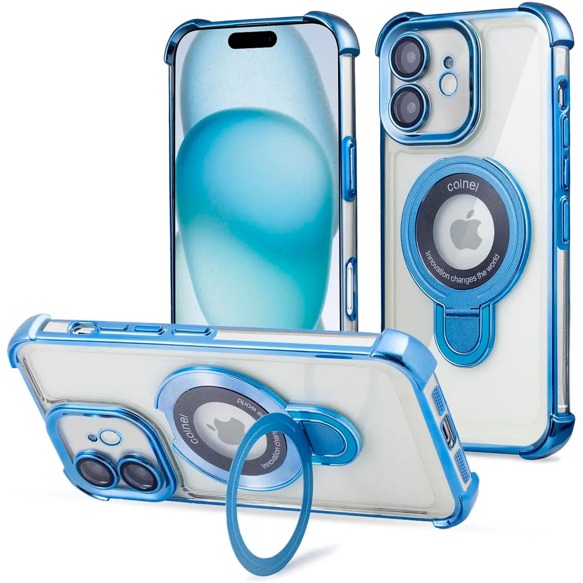 Entronix [Magnetic] Case Compatible with iPhone 11 - [Clear Back] Luxury Glossy Gripstand - Entronix