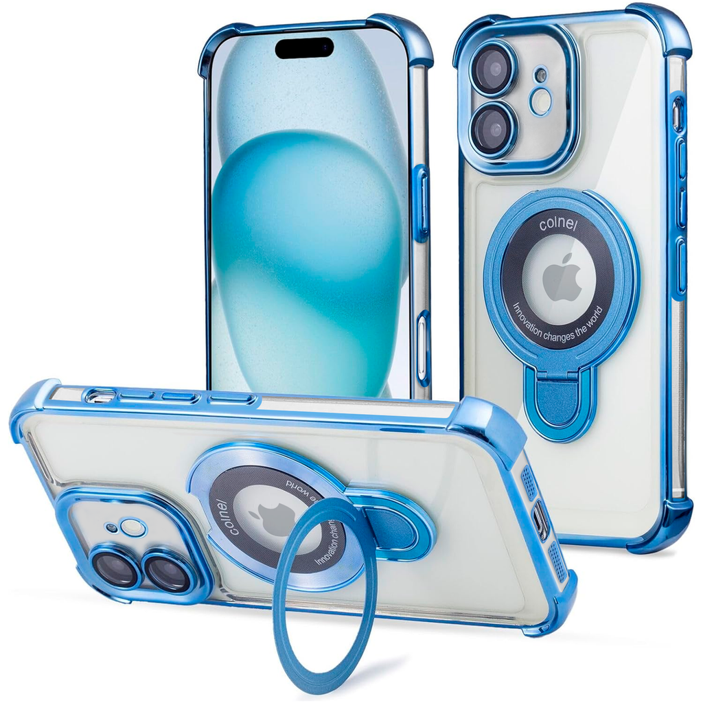 Entronix [Magnetic] Case Compatible with iPhone 11 - [Clear Back] Luxury Glossy Gripstand