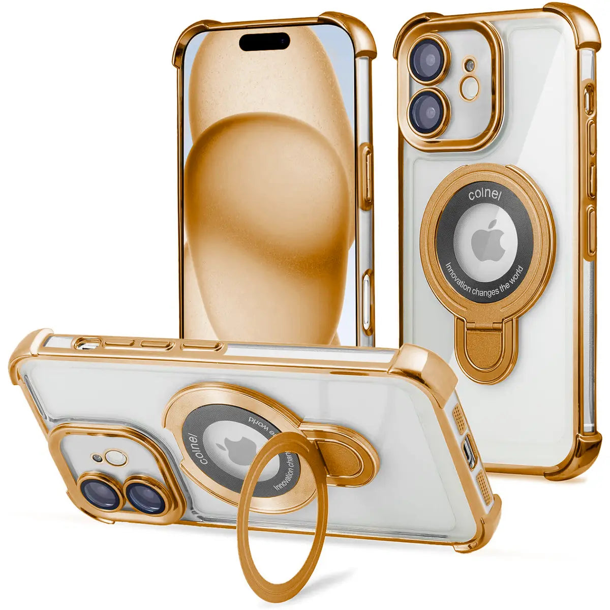Entronix [Magnetic] Case Compatible with iPhone 11 - [Clear Back] Luxury Glossy Gripstand - Entronix