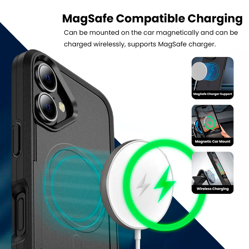 Entronix [Magnetic] Case Compatible with iPhone 17 - Soft-Touch Dual-Layer Sleek Cover - Entronix