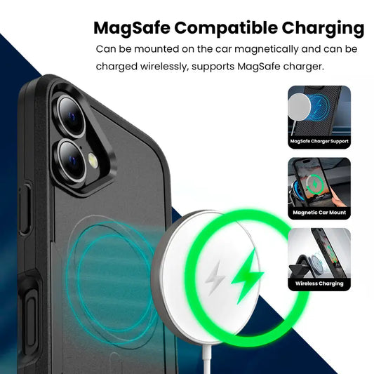 Entronix [Magnetic] Case Compatible with iPhone 17 - Soft-Touch Dual-Layer Sleek Cover - Entronix