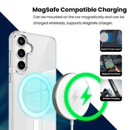 Entronix Bundle Compatible with Galaxy S26 Plus - [Magnetic] Clear Case & 2 Clear Screen Protectors - Entronix