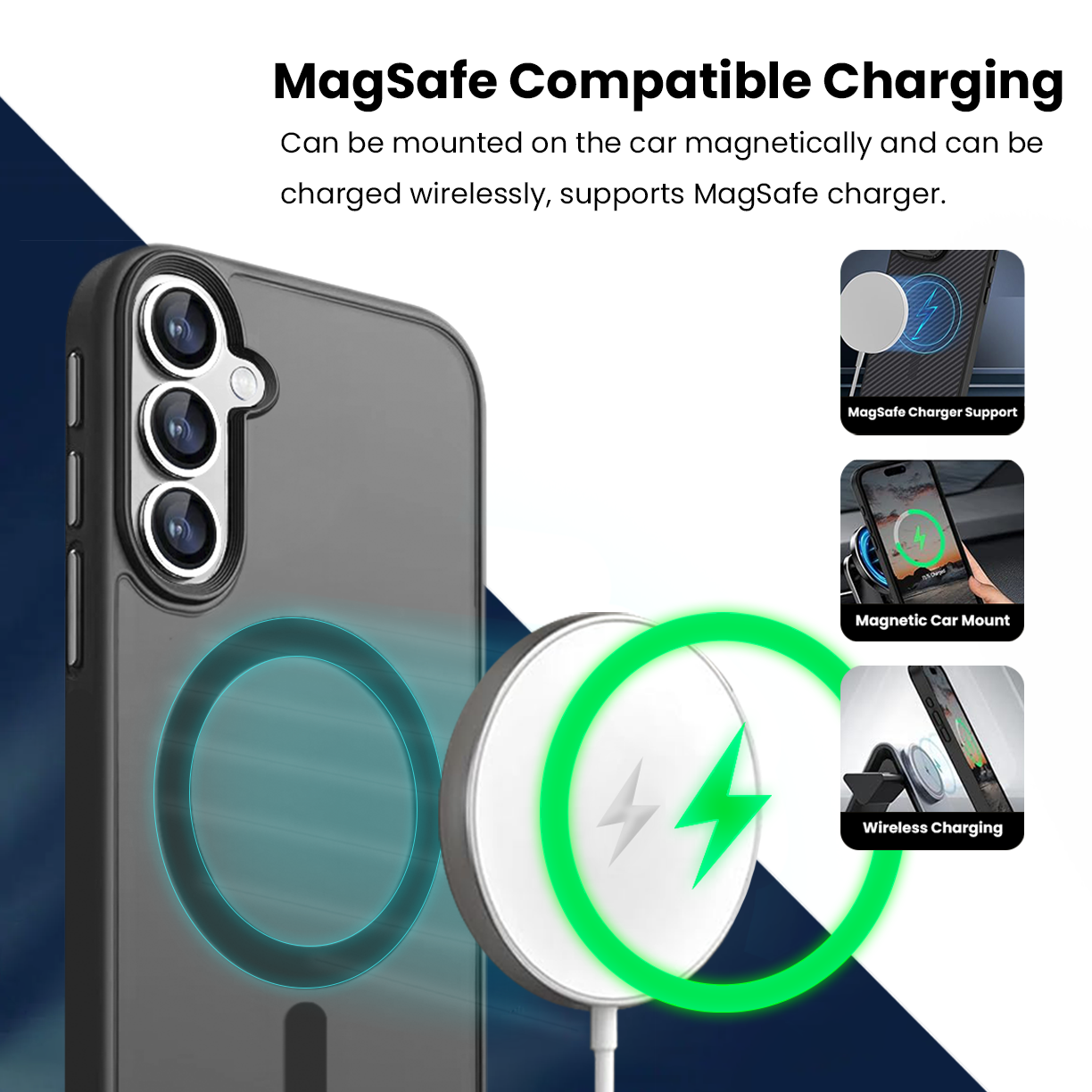 Entronix [Magnetic] Case Compatible with Galaxy S26 Plus - Translucent Frosted Matte