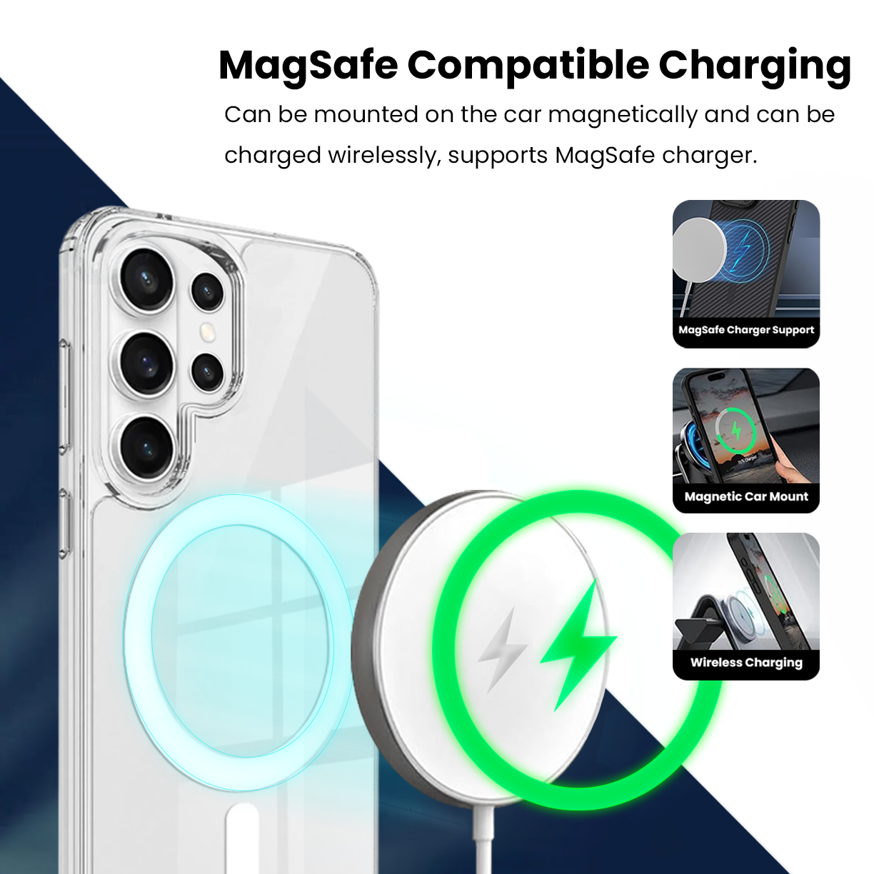 Entronix [Magnetic] Case Compatible with Galaxy S26 Ultra - [Hard Back] Clear Cover