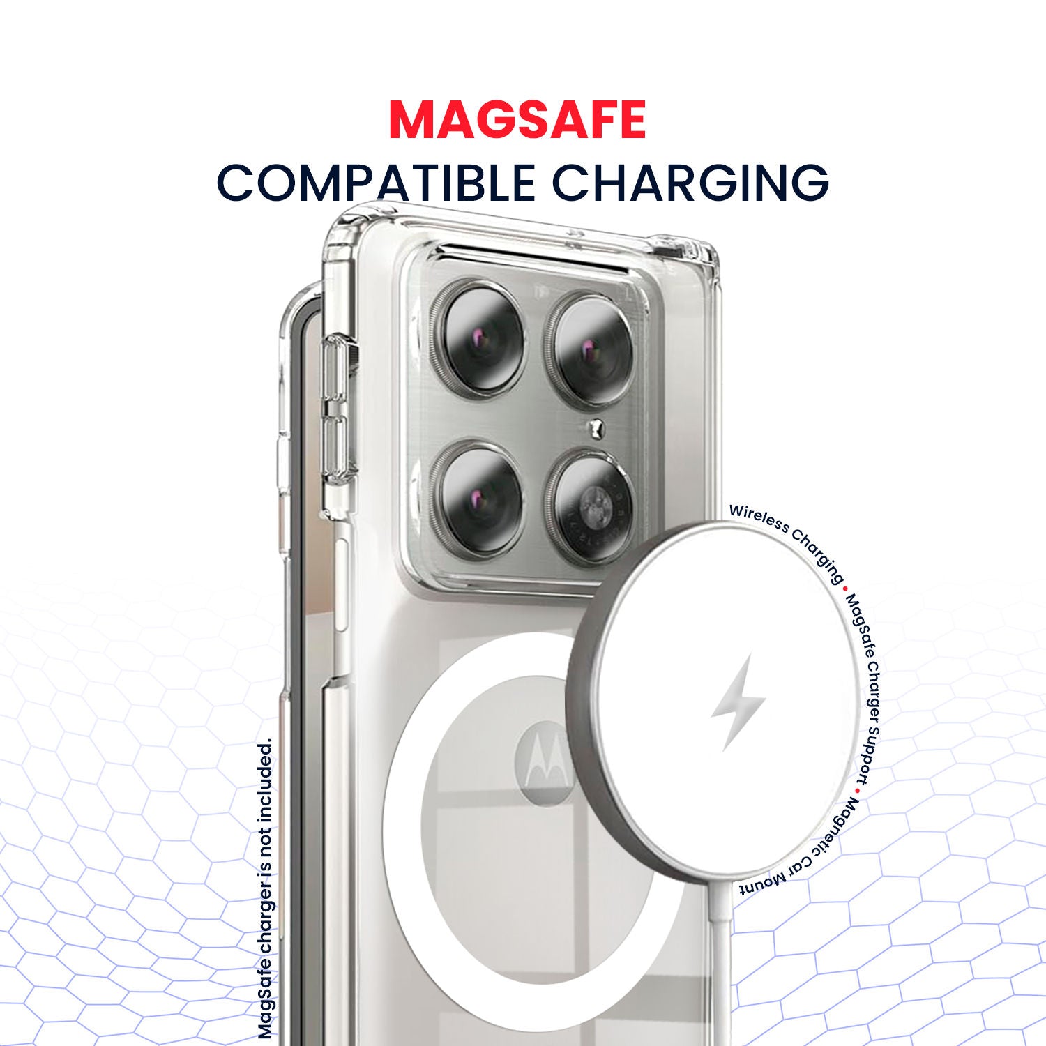 Entronix [Magnetic] Case Compatible with Moto Razr Fold 2026 - [Hard Back] Clear Cover