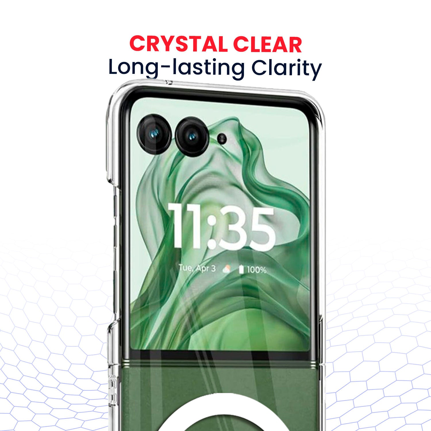 Entronix [Magnetic] Case Compatible with Moto Razr Ultra 2026 - [Hard Back] Clear Cover