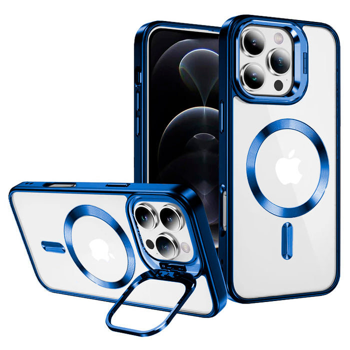 Entronix [Magnetic] Case Compatible with iPhone 16 Pro Max - [Clear Back] Glossy Cover w/ Cam Stand