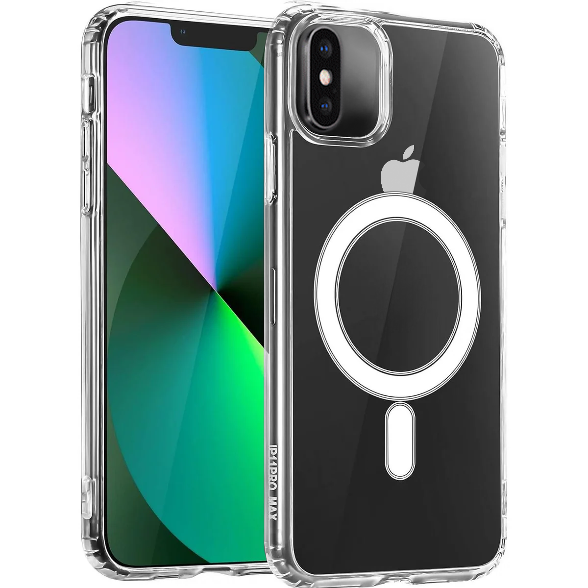 Entronix [Magnetic] Case Compatible with iPhone XS Max - [Hard Back] Thick Clear