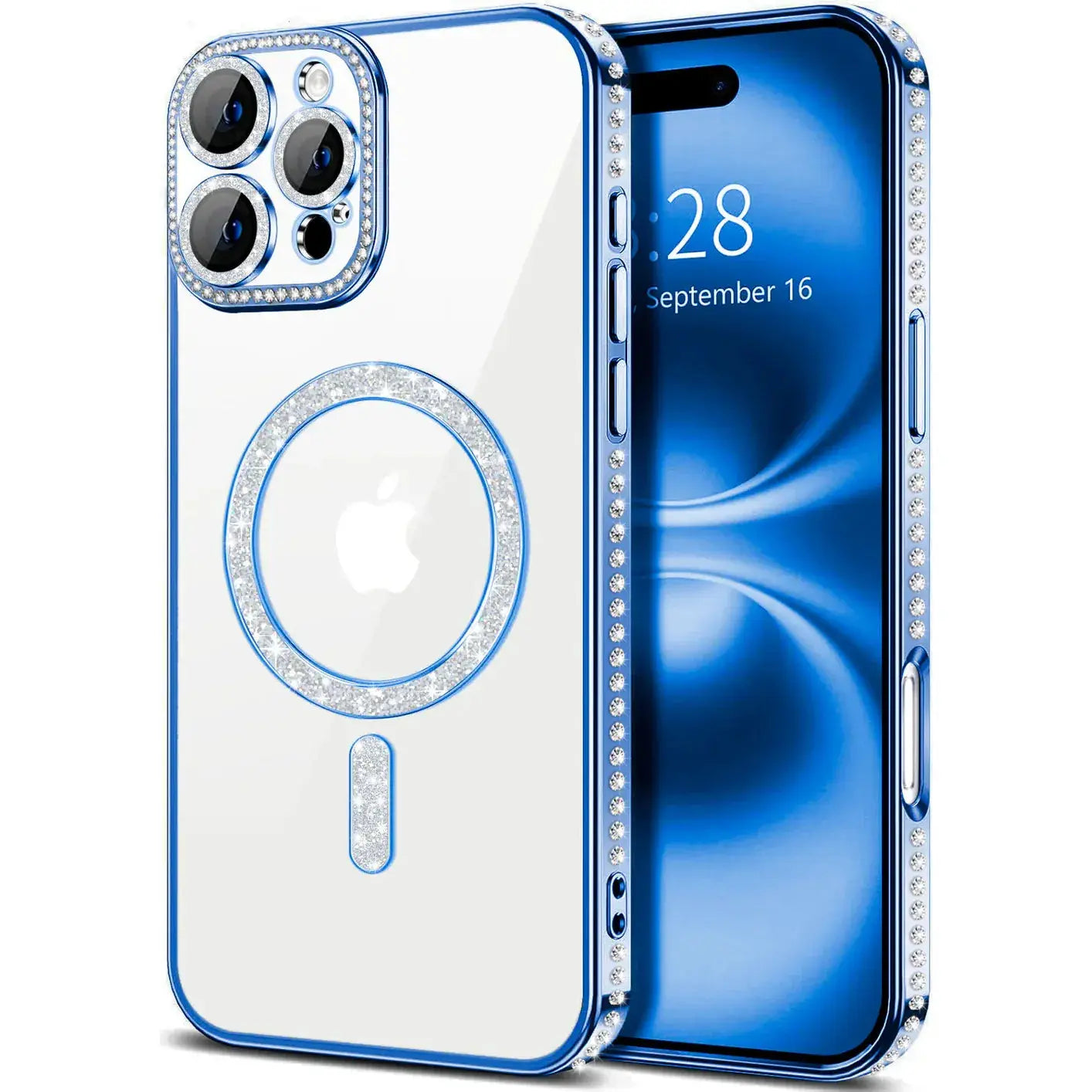 Entronix Apple iPhone 16 Pro Max [Magnetic-Compatible] Case - Rhinestone DIamonds, - Entro Retail