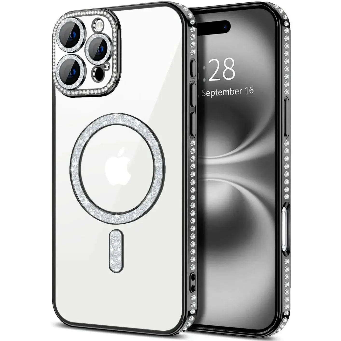 Entronix Apple iPhone 16 Pro Max [Magnetic-Compatible] Case - Rhinestone DIamonds, - Entro Retail