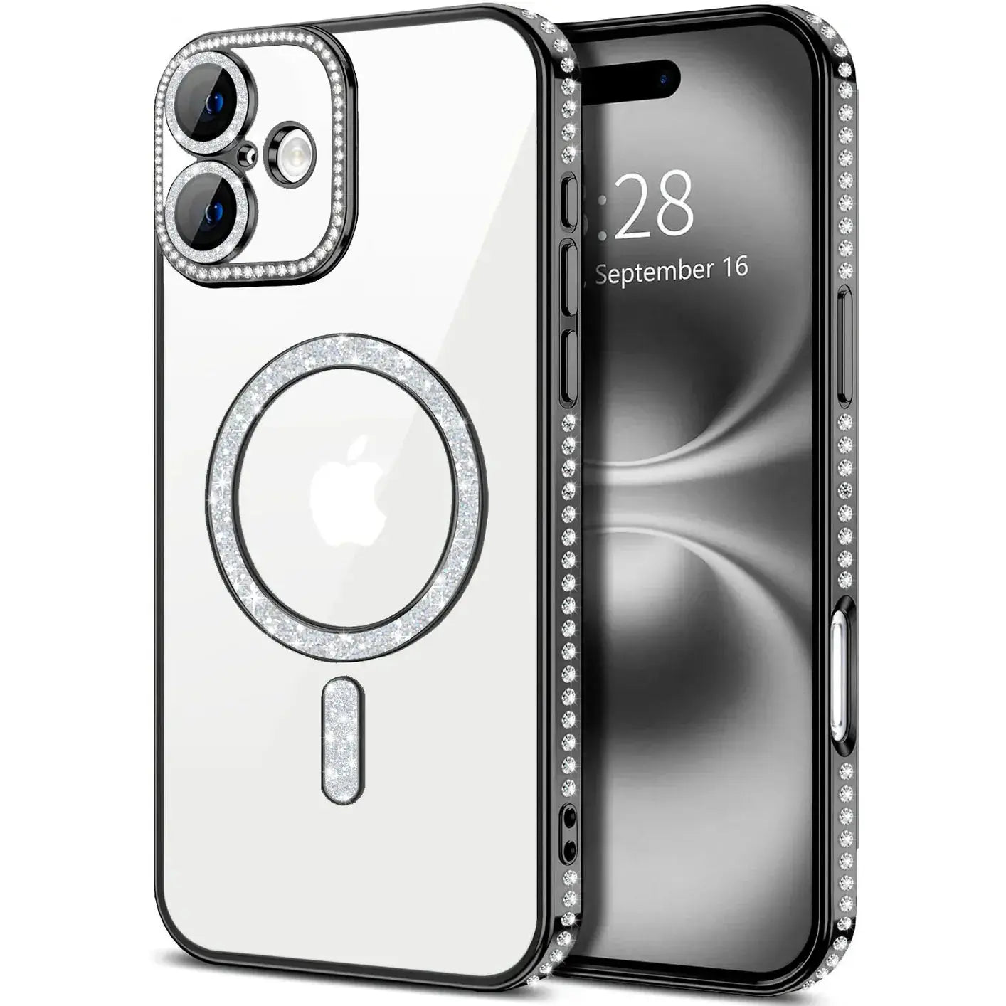 Entronix Apple iPhone 16 Plus [Magnetic-Compatible] Case - Rhinestone DIamonds, - Entro Retail