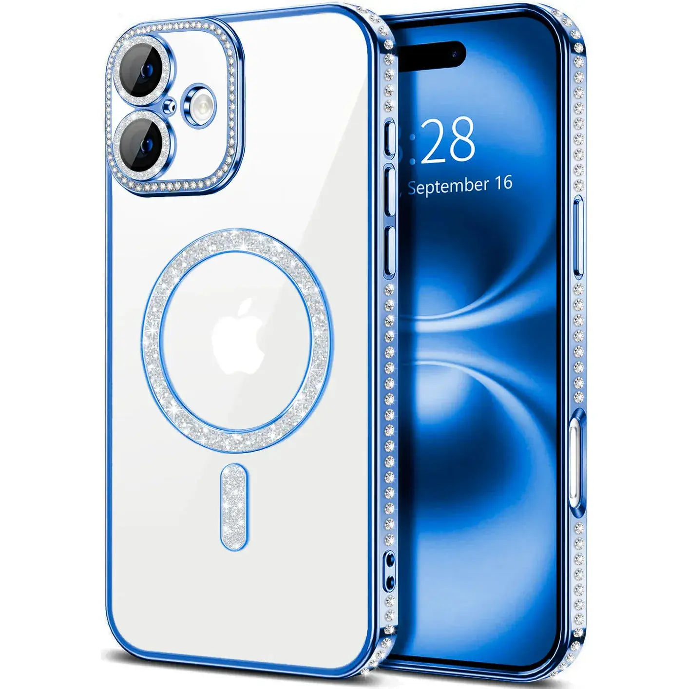 Entronix Apple iPhone 16 Plus [Magnetic-Compatible] Case - Rhinestone DIamonds, - Entro Retail