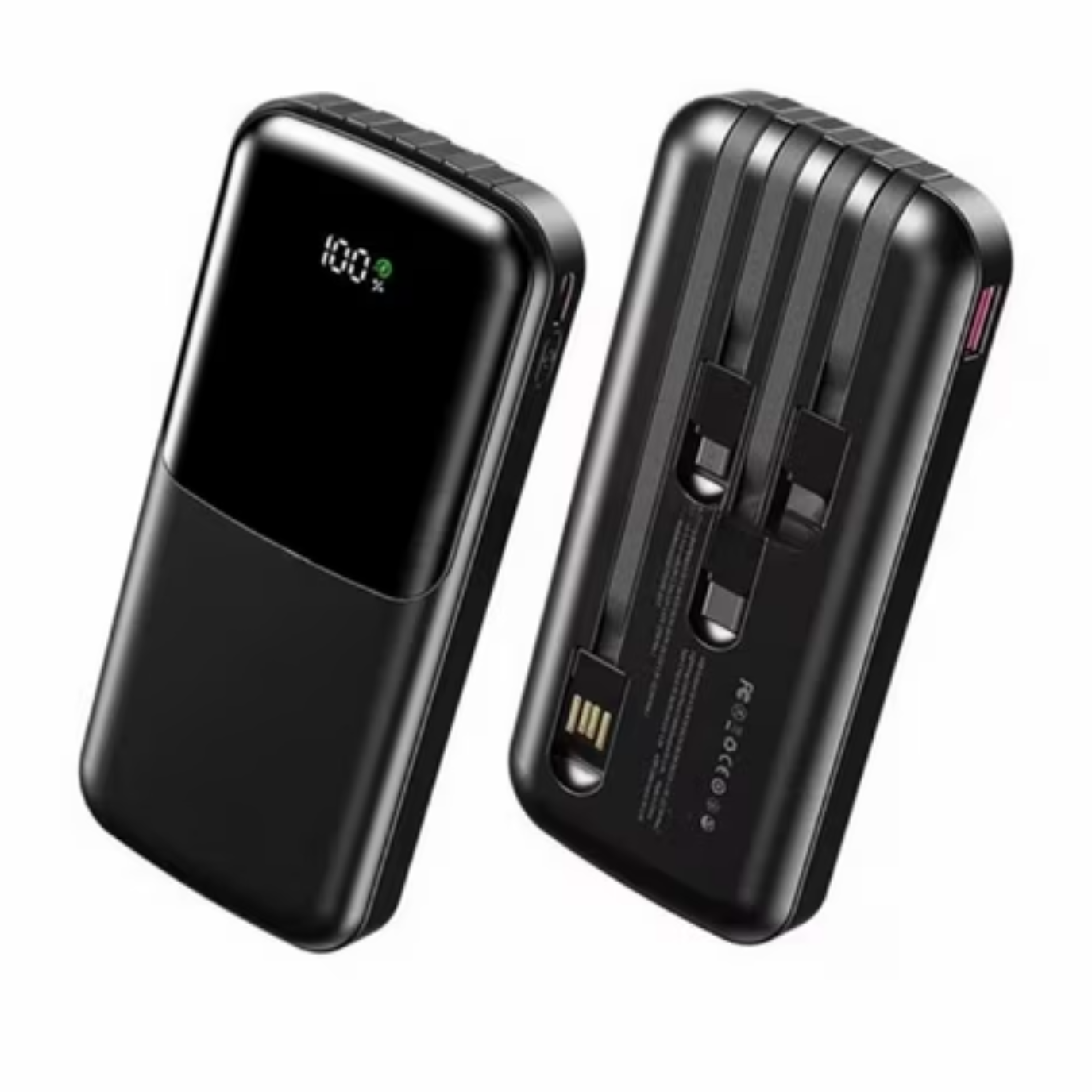 Entronix [3-in-1] Power Bank - 10000 mAh Built-in Cables USB-C/iPhone/Android ENTRONIX