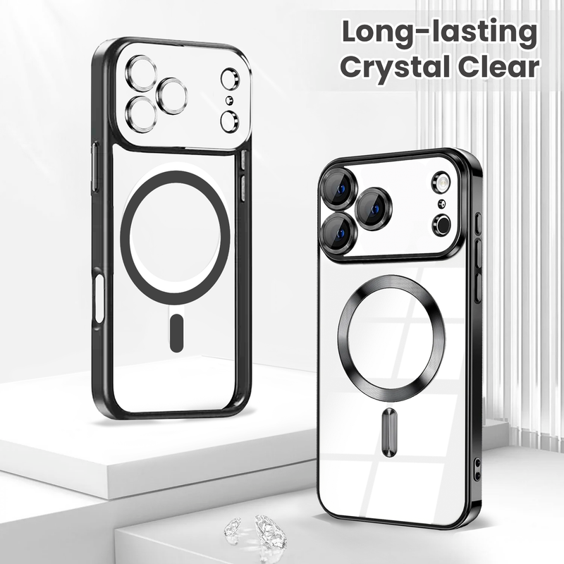 Entronix [Magnetic] Case Compatible with iPhone 17 Pro Max - [Clear Back] Luxury Glossy Cover