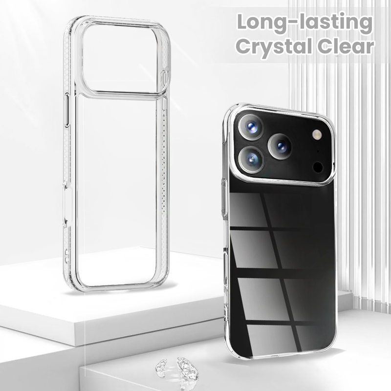 Entronix Case Compatible with iPhone 17 Pro - [Hard Back] Thick Clear